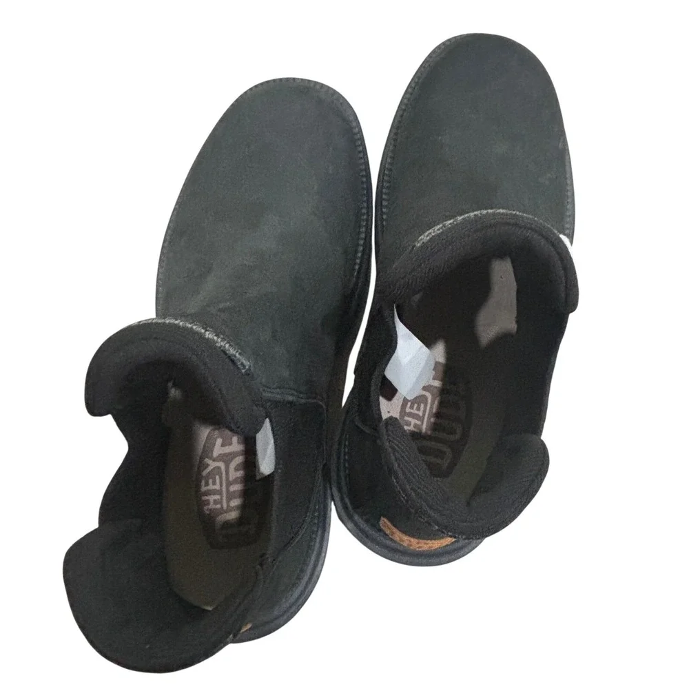 Hey Dude Branson‎ Boot M Craft Leather Black Mens Size 7 Chelsea Boots 40187-001